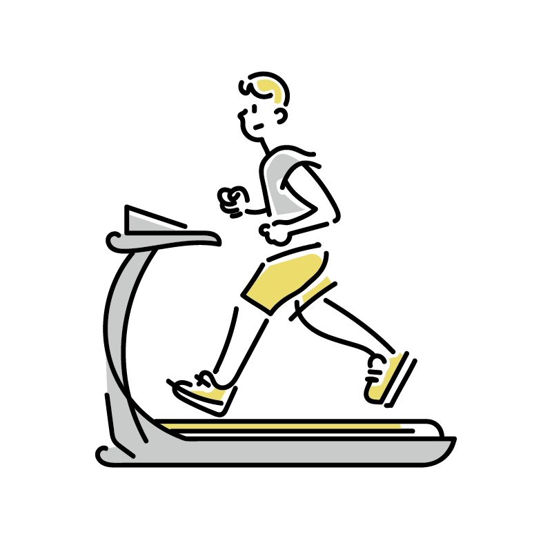 ジョギングする男性
