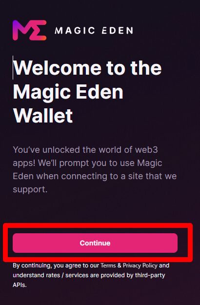 Magic Eden公式サイト